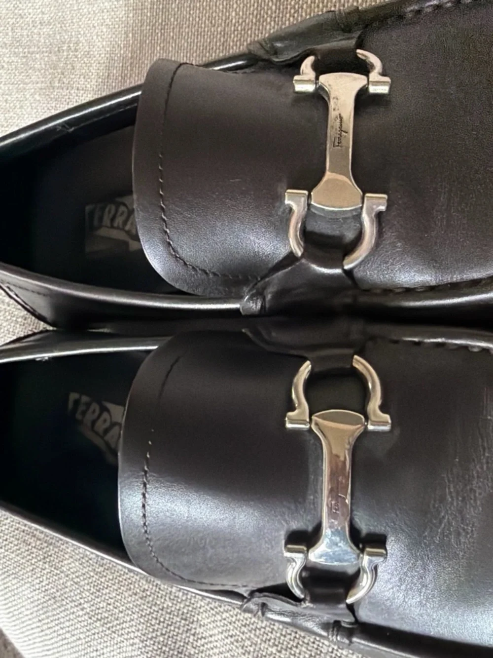 Salvatore Ferragamo Men’s dark brown Leather Bit Loafers